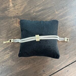 Women’s Two-Tone Mesh Bracelet with Gold Accent